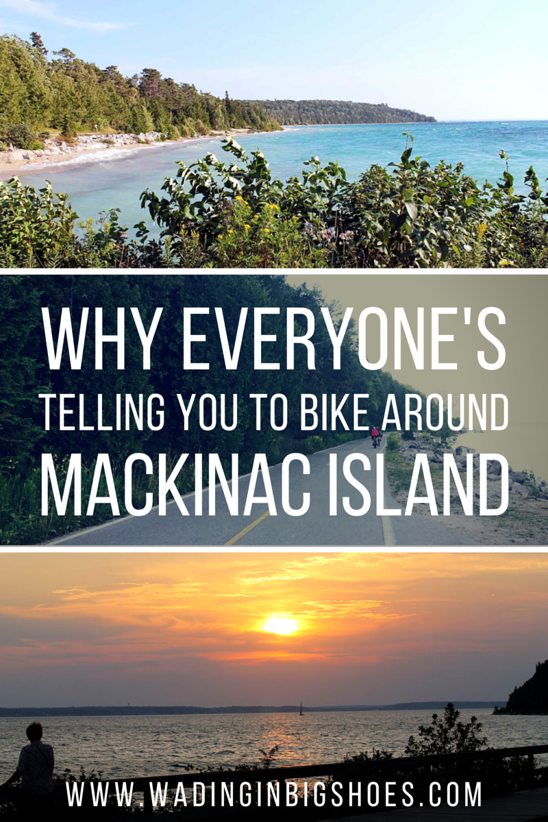 Why Everyone's Telling You To Bike Around Mackinac Island - Friends telling you to bike around Mackinac Island on your next summer getaway? Here's why that 8-mile bike ride comes so highly recommended (and why you should try it)! [via Wading in Big Shoes]