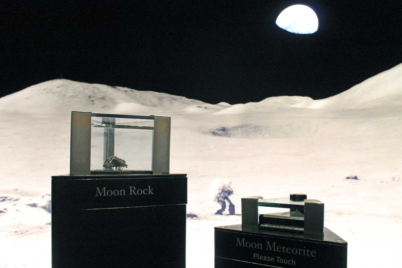 Moon Rock & Meteorite on display at the SPACE: A Journey To Our Future exhibit (Gerald R. Ford Presidential Museum in Grand Rapids, Michigan) /// Gerald R. Ford Presidential Museum: Legacy Of An Unelected President - (via Wading in Big Shoes)
