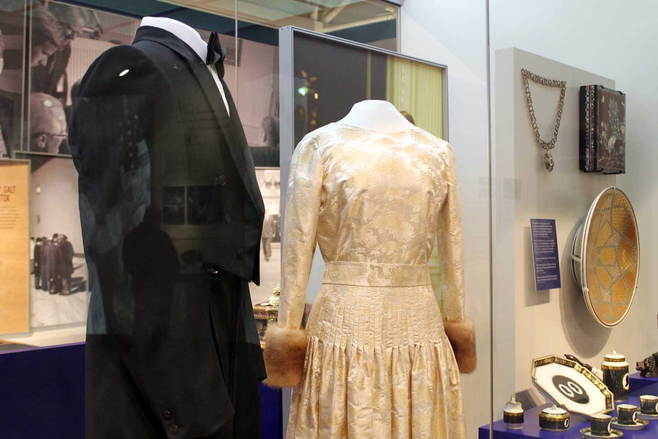 Banquet Attire Worn By Gerald Ford & Betty Ford - See in person at the Gerald R. Ford Presidential Museum in Grand Rapids, Michigan /// Gerald R. Ford Presidential Museum: Legacy Of An Unelected President - (via Wading in Big Shoes)