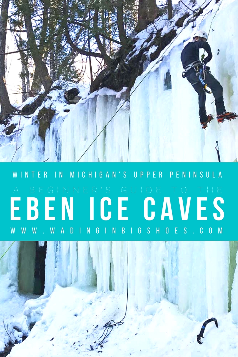 Winter In Michigan’s Upper Peninsula: A Beginner’s Guide To The Eben Ice Caves [ via Wading in Big Shoes] // The Eben Ice Caves, located just outside Munising and Marquette in Michigan's upper peninsula, are a picturesque natural wonder. Use these tips to learn what you should do during your first hike to the frozen ice caves!