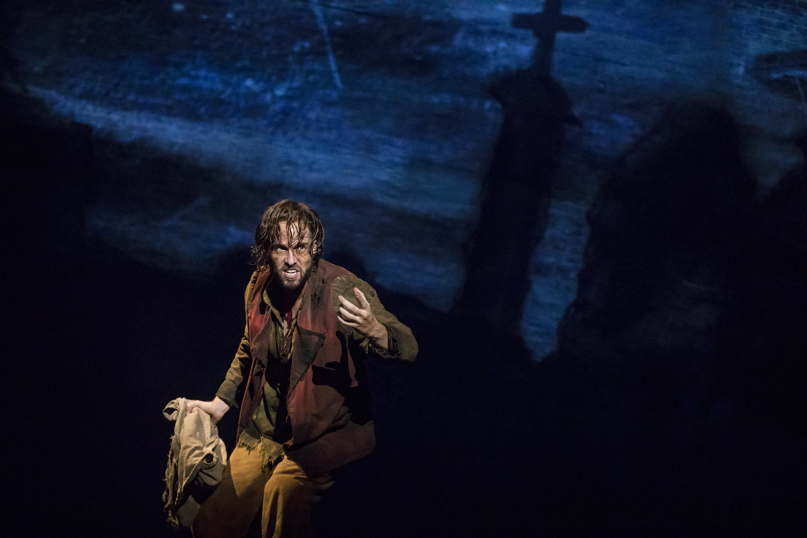 Nick Cartell as Jean Valjean in the new national tour of Les Miserables (photo: Matthew Murphy) // Broadway in Detroit: Les Miserables At The Fisher Theatre - Wading in Big Shoes