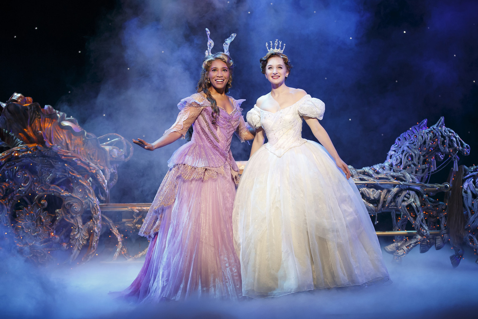 Leslie Jackson and Tatyana Lubov in Rodgers + Hammerstein’s Cinderella // Broadway In Detroit: Rodgers + Hammerstein’s Cinderella At The Fisher Theatre | via Wading in Big Shoes