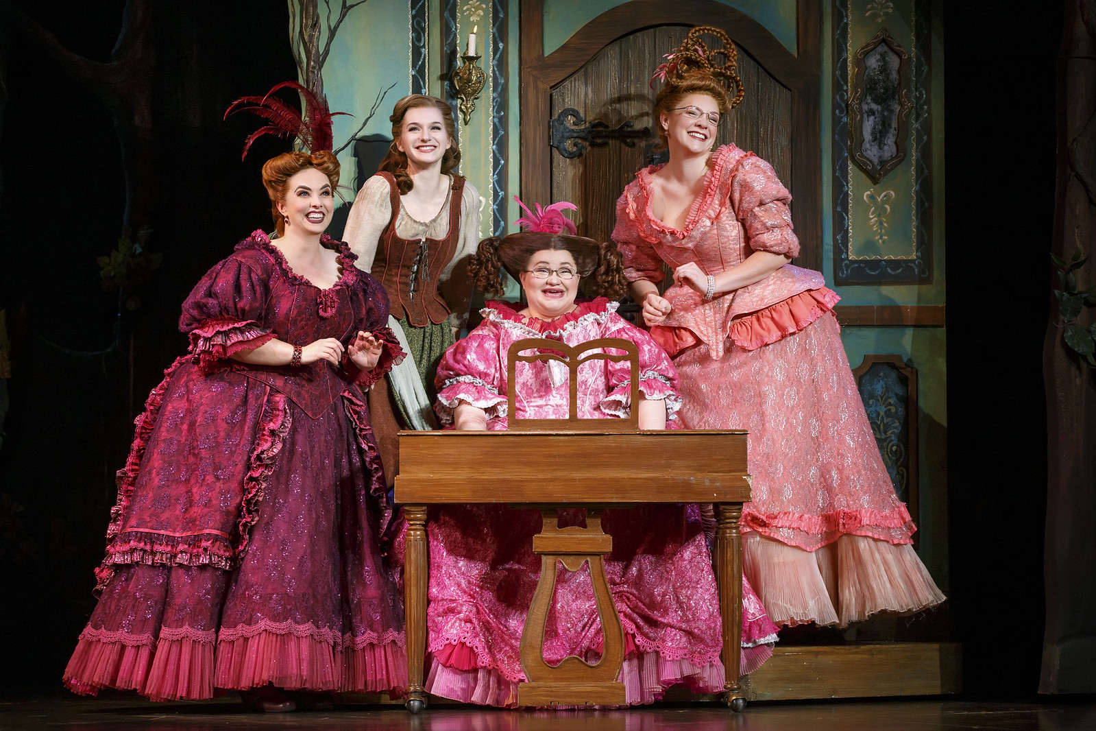 Sarah Smith, Tatyana Lubov, Joanna Johnson, and Nicole Zelka in Rodgers + Hammerstein’s Cinderella. Photo: © Carol Rosegg // Broadway In Detroit: Rodgers + Hammerstein’s Cinderella At The Fisher Theatre | via Wading in Big Shoes