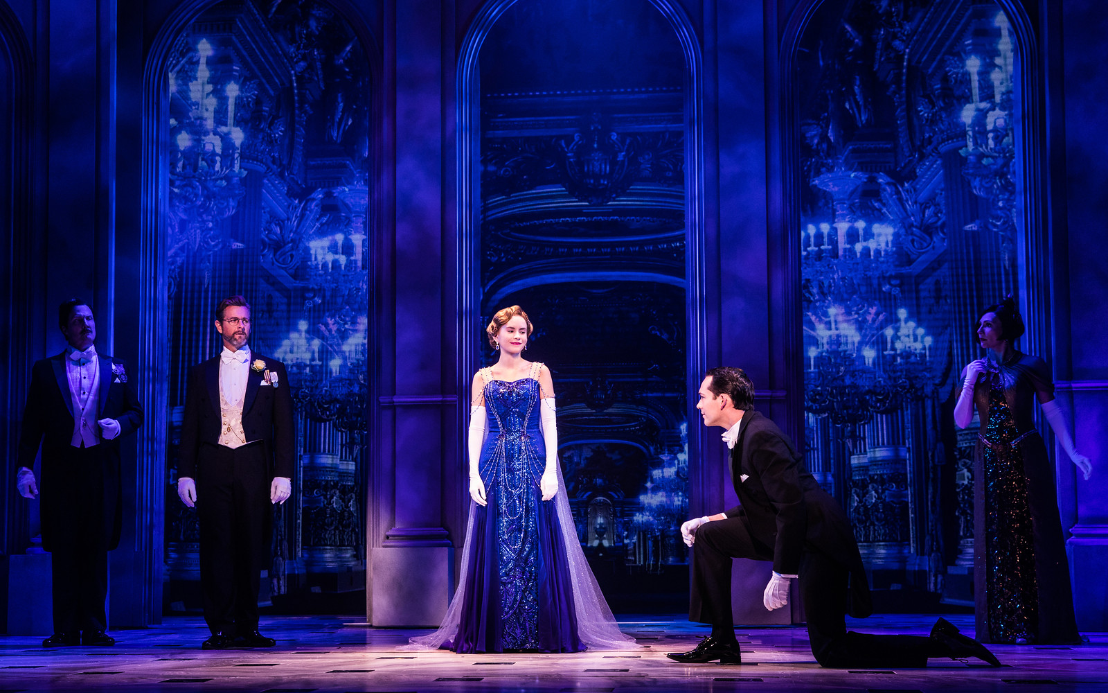 Press photo: Lila Coogan and the company in the national tour of Anastasia. Photo by Evan Zimmerman, MurphyMade.