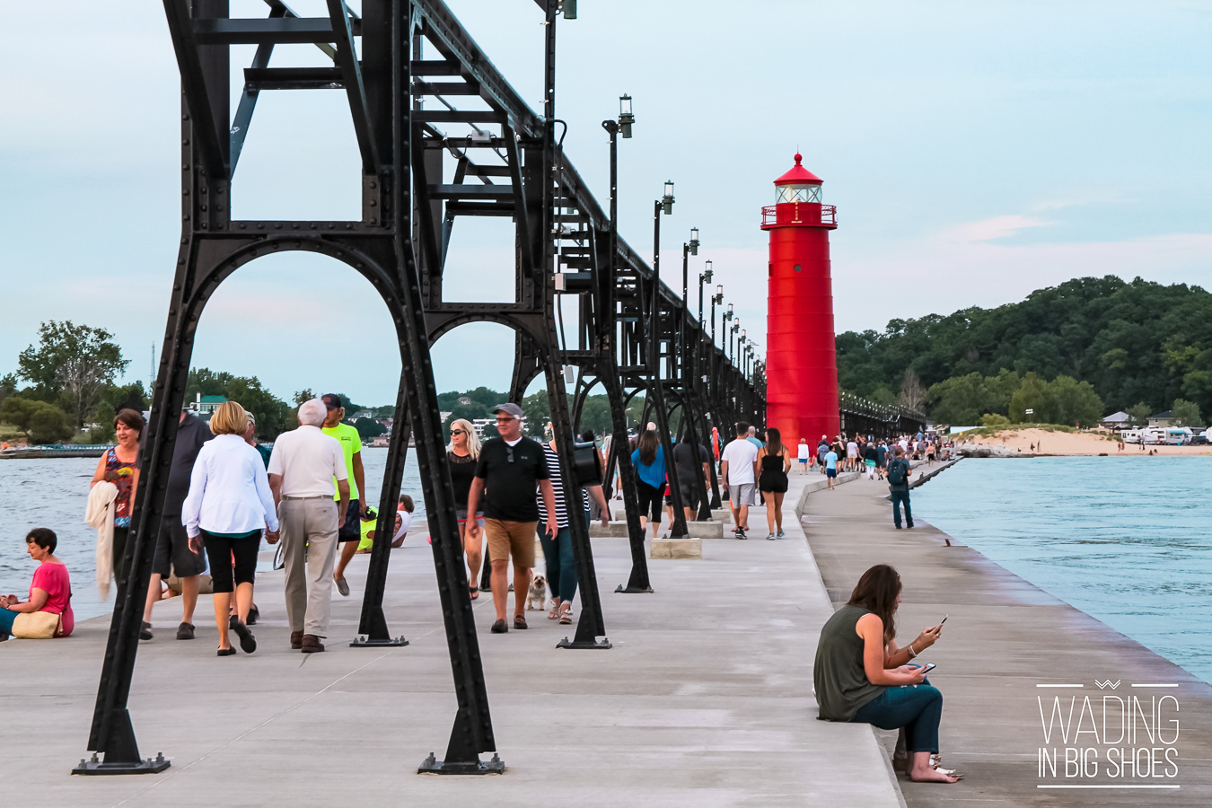 Wading in Big Shoes - Our 12-Hour Grand Haven Day Trip: Beaches, Eats, & Sunsets