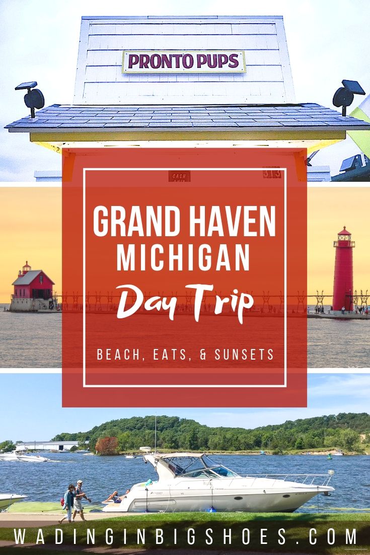 Wading in Big Shoes - Our 12-Hour Grand Haven Day Trip: Beaches, Eats, & Sunsets // We stopped by Grand Haven, Michigan on a whim and fit so much into just one day! See where we shopped, ate, relaxed, and got the best views here.