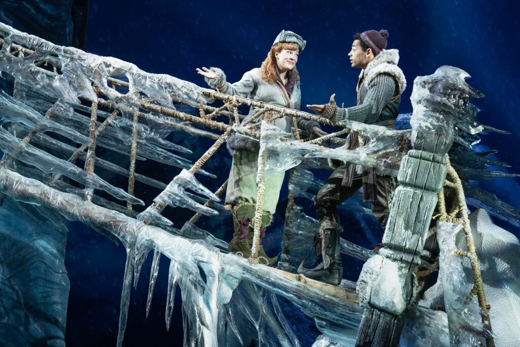 Disney’s ‘Frozen’ Plays The Detroit Opera House November 29 – December 17, 2023 // Lauren Nicole Chapman and Dominic Dorset as Anna and Kristoff. Photo by Matthew Murphy for Disney.